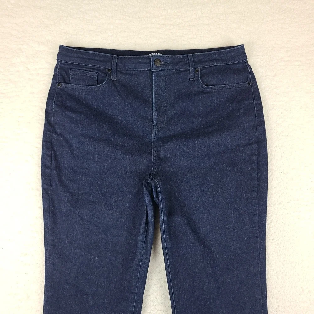 Not Your Daughter Jeans Womens 14 Blue Slim Straight Curves 360 Dark Wash NYDJ